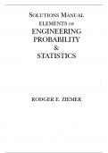 Elements of Engineering Probability and Statistics 1st Edition By Rodger Ziemer (Solution Manaul)