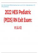 Hesi Pediatric (PEDS) Exit Actual Exam Version 1 and 2  UPDATED 2023|2024 GRADED A+