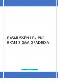 RASMUSSEN LPN PN1 EXAM 3 Q&A GRADED A