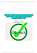 NUR 2474/ NUR 2474 Pharmacology Module 3 Quiz with All Questions and Answers  Completed 2023/ 2024