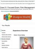 Case 01: Focused Exam: Pain Management Results|Tanner Bailey,complete shadow health guide, Spring