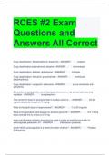 RCES #2 Exam Questions and Answers All Correct 