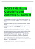 Bundle For RCES Exam Questions and Correct Answers