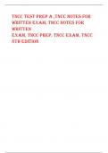 TNCC Notes for Written Exam-BEST TNCC EXAM PREP