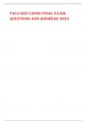 PALS RED CROSS -LATEST EXAM QUESTIONS AND ANSWERS- 2023 