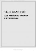 TEST BANK FOR ACE PERSONAL TRAINER FIFTH EDITION by Ascencia Personal Training Exam Prep Team