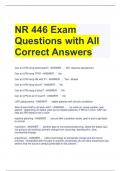 NR 446 Exam Questions with All Correct Answers 