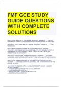 FMF GCE STUDY GUIDE QUESTIONS WITH COMPLETE SOLUTIONS 