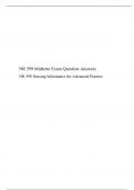 NR 599 sample mid term questions ( 85 Q &A), MID Term-Nursing Informatics for Advanced Practice - Chamberlain College