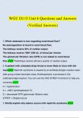 WGU D115 Unit 6 Questions and Answers (Verified Answers)