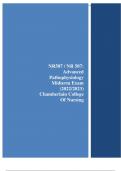 Chamberlain College of Nursing: NR507 Midterm Exam / NR 507 Midterm Exam: Advanced Pathophysiology Latest Update 2022 Questions & Answers With Rationales Graded A+