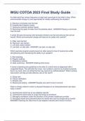 WGU COTOA 2023 Final Study Guide 