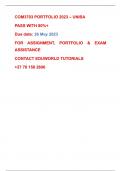 COM3703 Exam Portfolio 2023 - UNISA - Pass with 80%+