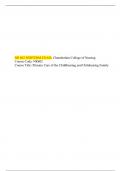 NR 602 Midterm Exam (Version 1),  NR 602 -Primary Care of the Childbearing and Childrearing Family, Chamberlain