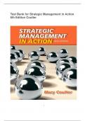 Test Bank for Strategic Management in Action 6th Edition Coulter