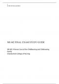 NR 602 FINAL EXAM STUDY GUIDE (version 1),  NR 602 -Primary Care of the Childbearing and Childrearing Family, Chamberlain