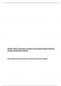 NR 603 Week 1 contrast and compare, NR 603: Advanced Clinical Diagnosis, and Practice Across the Lifespan, Chamberlain