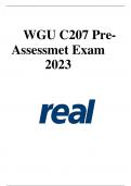 WGU C207 Pre- Assessmet Exam 2023