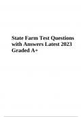 State Farm Exam Test Questions and Answers for 2023 Rated 100%