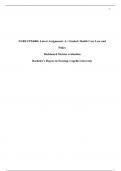 NURS-FPX6004: Latest Assignment: A+ Graded: Health Care Law and Policy Dashboard Metrics evaluation Bachelor’s Degree in Nursing, Capella University