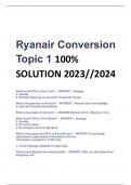 Ryanair Conversion  Topic 1 100%  SOLUTION 2023//2024