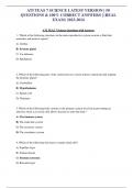 ATI TEAS 7 SCIENCE LATEST VERSION 50 QUESTIONS & 100% CORRECT ANSWERS