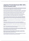 Jeppesen Private Pilot Exam With 100% Correct Answers 2023