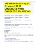 ATI RN Medical-Surgical Proctored TEST QUESTIONS WITH COMPLETE SOLUTIONS