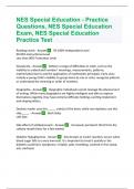 NES Special Education - Practice Questions, NES Special Education Exam, NES Special Education Practice Test