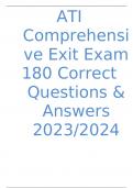 ATI Comprehensive Exit Exam - 180 Correct Questions & Answers 2023/2024.