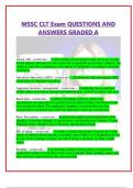 MSSC CLT Exam QUESTIONS AND ANSWERS GRADED A+ 20223 May update