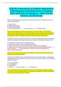 CDR RD Commission on Dietetic Registration  (CRD) Registered Dietitian Exam Completed  2023/ 2024 with All Questions, 100% Correct  Answers and Rationale