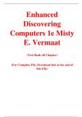 Enhanced Discovering Computers 1st Edition By Misty E. Vermaat (Test Bank)