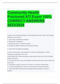 Community Health Proctored ATI Exam 100% CORRECT ANSWERS 2023/2024