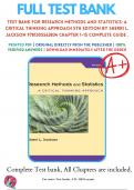 Test Bank For Research Methods and Statistics: A Critical Thinking Approach 5th Edition By Sherri L. Jackson 9781305563834 Chapter 1-15 Complete Guide .