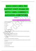 2022 HESI RN LATEST EXIT EXAM V2 WITH 100% CORRECT ANSWERS.CERTIFIED GRADED A+  2022 HESI RN EXIT V3 FULL 160 QUESTIONS&ANSWERS