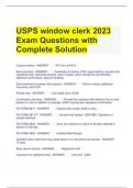 USPS window clerk 2023 Exam Questions with Complete Solution 