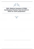 NHA: Medical Assistant (CCMA) Certification Practice Test 2.0 A,B & C latest for exam preparation