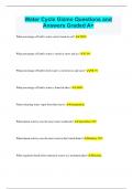 Water Cycle Gizmo Questions and Answers Graded A+