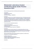 Wastewater Laboratory Analyst Certification Study Guide Practice Questions 2023