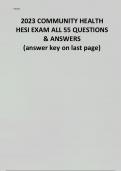 2023 COMMUNITY HEALTH HESI EXAM ALL 55 QUESTIONS & ANSWERS  