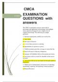 CMCA EXAMINATION QUESTIONS with answers