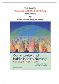 Test Bank For Community and Public Health Nursing  10th Edition By Cherie. Rector, Mary Jo Stanley | Chapter 1 – 30, Latest Edition|