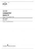 AQA GCSE CHEMISTRY Paper 1 Foundation Tier Mark scheme June 2022