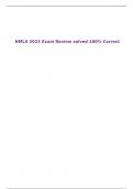 NMLS 2023 Exam Review solved 100% Correct