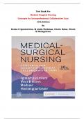 Test Bank For Medical Surgical Nursing  Concepts for Interprofessional Collaborative Care 10th Edition By Donna D Ignatavicius, M Linda Workman, Cherie Rebar, Nicole M Heimgartner | Chapter 1 – 69, Latest Edition|