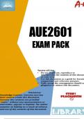 AUE2601 Exam Pack 2023