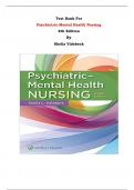 Test Bank For Psychiatric-Mental Health Nursing  8th Edition By Shelia Videbeck | Chapter 1 – 24, Latest Edition|