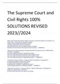 The Supreme Court and  Civil Rights 100%  SOLUTIONS REVISED  2023//2024