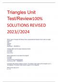 Triangles Unit  Test/Review100%  SOLUTIONS REVISED  2023//2024